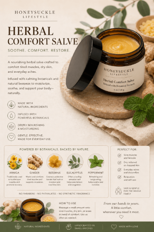 Herbal Comfort Salve - HoneySuckle Lifestyle