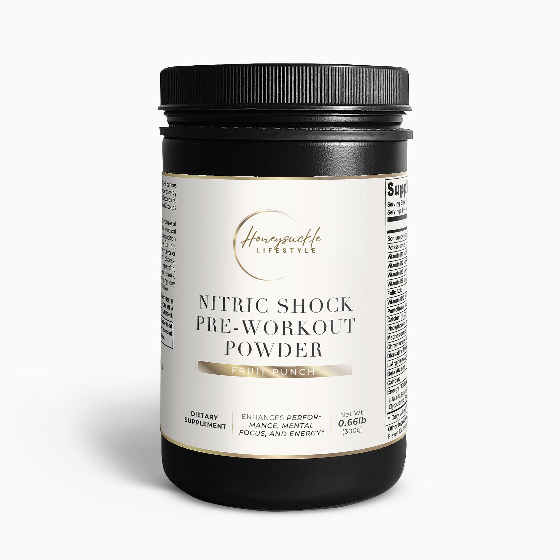 Nitric Shock Pre-Workout Powder (Fruit Punch) - HoneySuckle Lifestyle