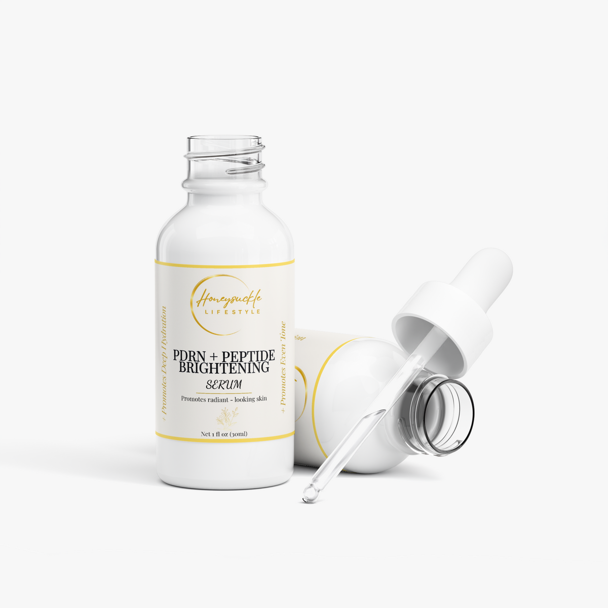 Fragrance-free PDRN brightening face serum for radiant-looking skin