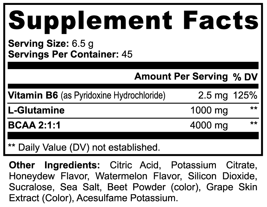 BCAA Post Workout Powder (Honeydew/Watermelon) - HoneySuckle Lifestyle