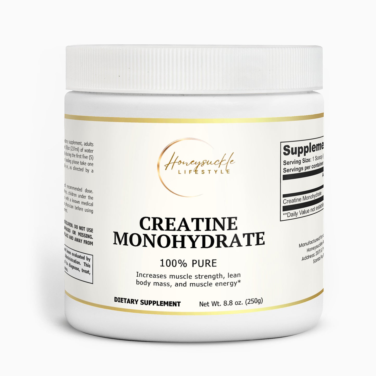 Creatine Monohydrate HoneySuckle Lifestyle 
