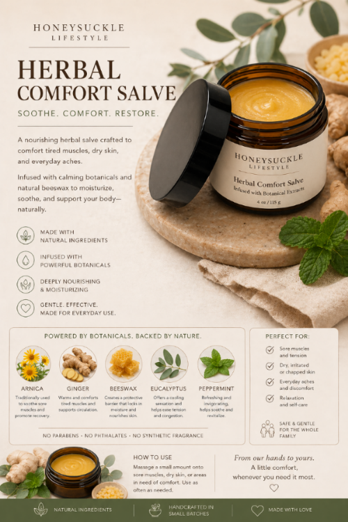 Herbal Comfort Salve - HoneySuckle Lifestyle