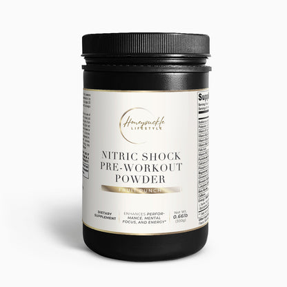 Nitric Shock Pre-Workout Powder (Fruit Punch) - HoneySuckle Lifestyle